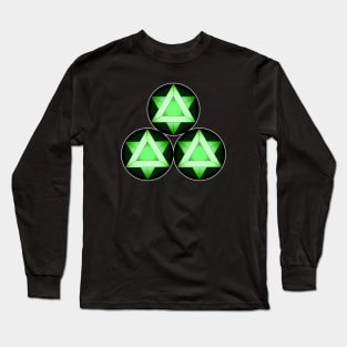 Green Triangles Long Sleeve T-Shirt